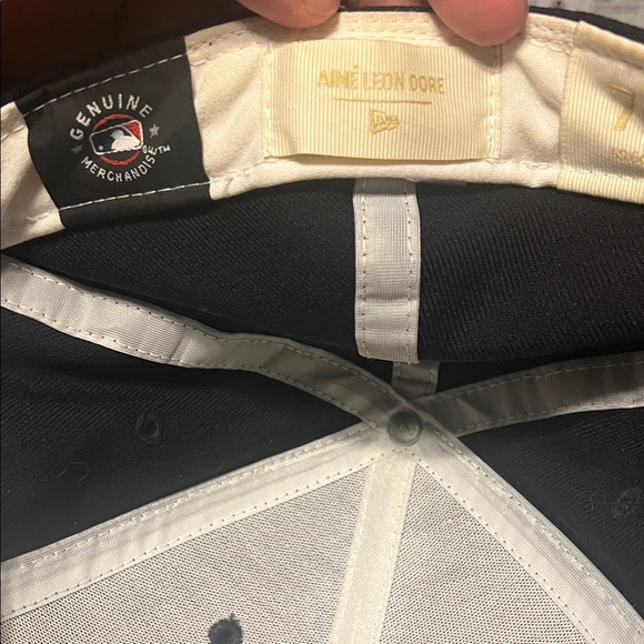 AIME LEON DORE X NEW ERA CHAIN STITCH YANKEES FITTED HAT 7 1/2 NAVY - Picture 7 of 9